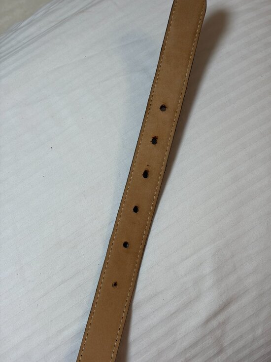 Vintage Clara Studio Asymmetry Made in USA Navy Leather Silver Buckle Belt Large main image 5